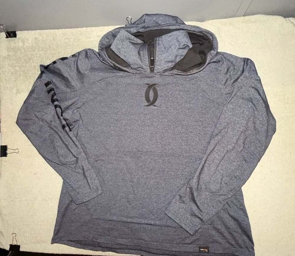 Cabela's Instinct Gray Long Sleeve Technical Hooded Sweatshirt